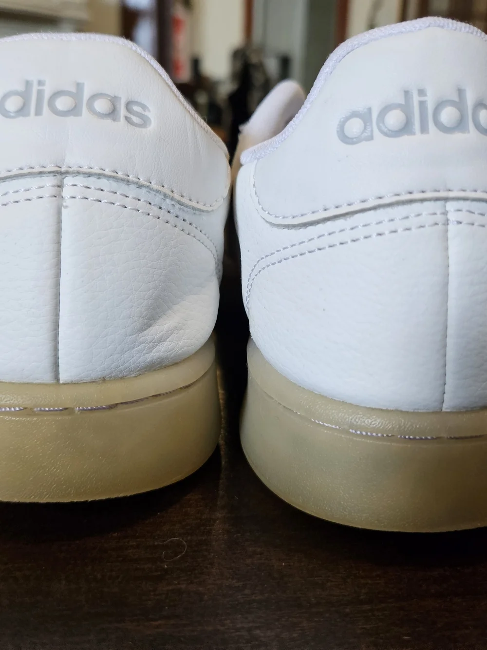 Adidas Men's White Leather Sneakers